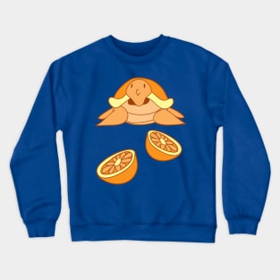 Orange Citrus Turtle Crewneck Sweatshirt